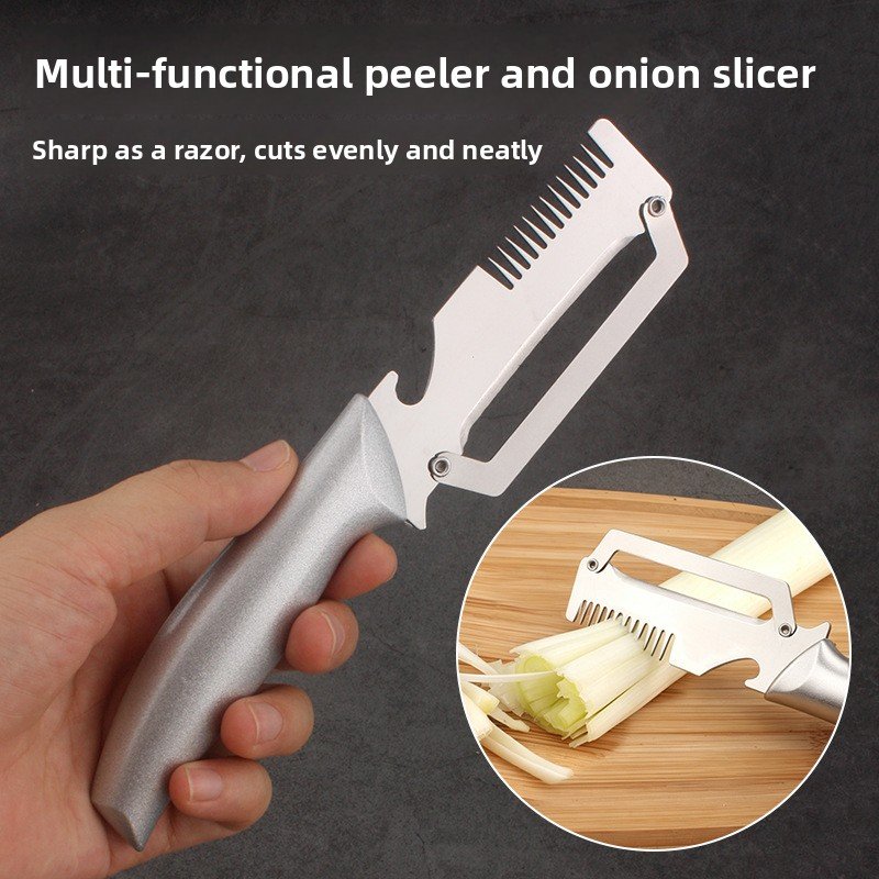 Stainless Steel Onion Shredder Sugar Cane Peeler Kitchen Vegetable Peeler - Image 2