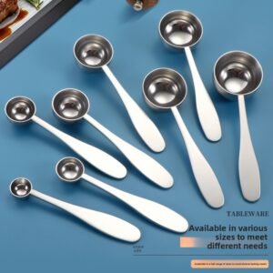 304 Stainless Steel Measuring Spoon with Engraved Markings for Kitchen and Baking